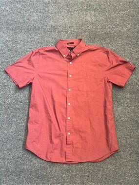 Banana Republic Men's Short-Sleeve Button-Down Shirt, Slim Fit, Large